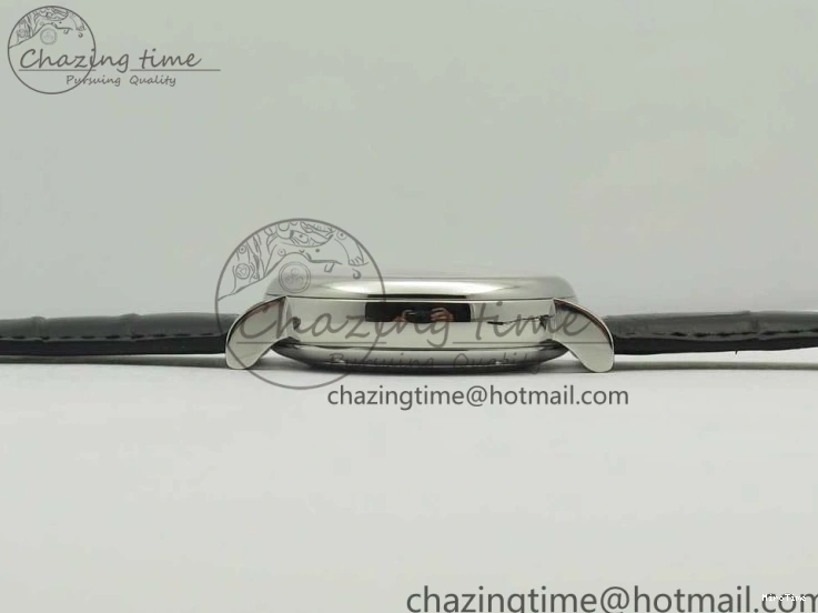 MIROTIME 0129 Snug Portofino IW391022 SS ZK 1:1 Best Edition White Dial Gold Markers On Black Leather Strap A 7130